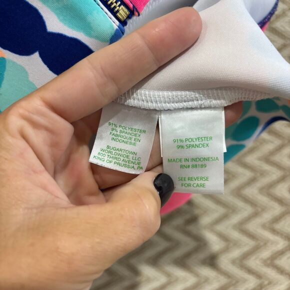 Lilly Pulitzer Sally Knit Fit & Flare Scuba Dress Multi Ocean Jewels - Picture 8 of 10